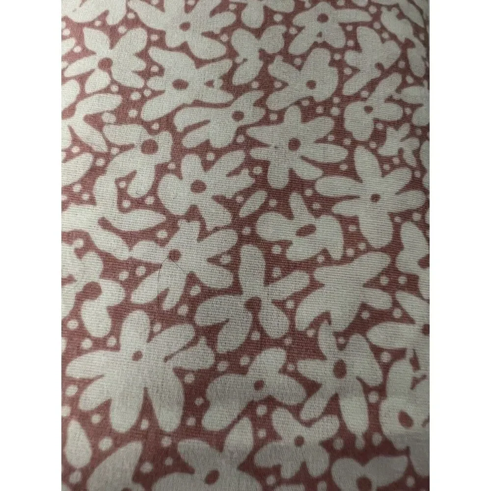 Wild Sage Isla Printed  3 Piece TWIN Sheet Set  Peachskin Pink Floral Design